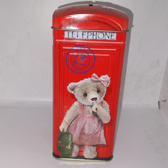 🧁 3/$30 Harrods Telephone Money Box Tin - Picture 5 of 13